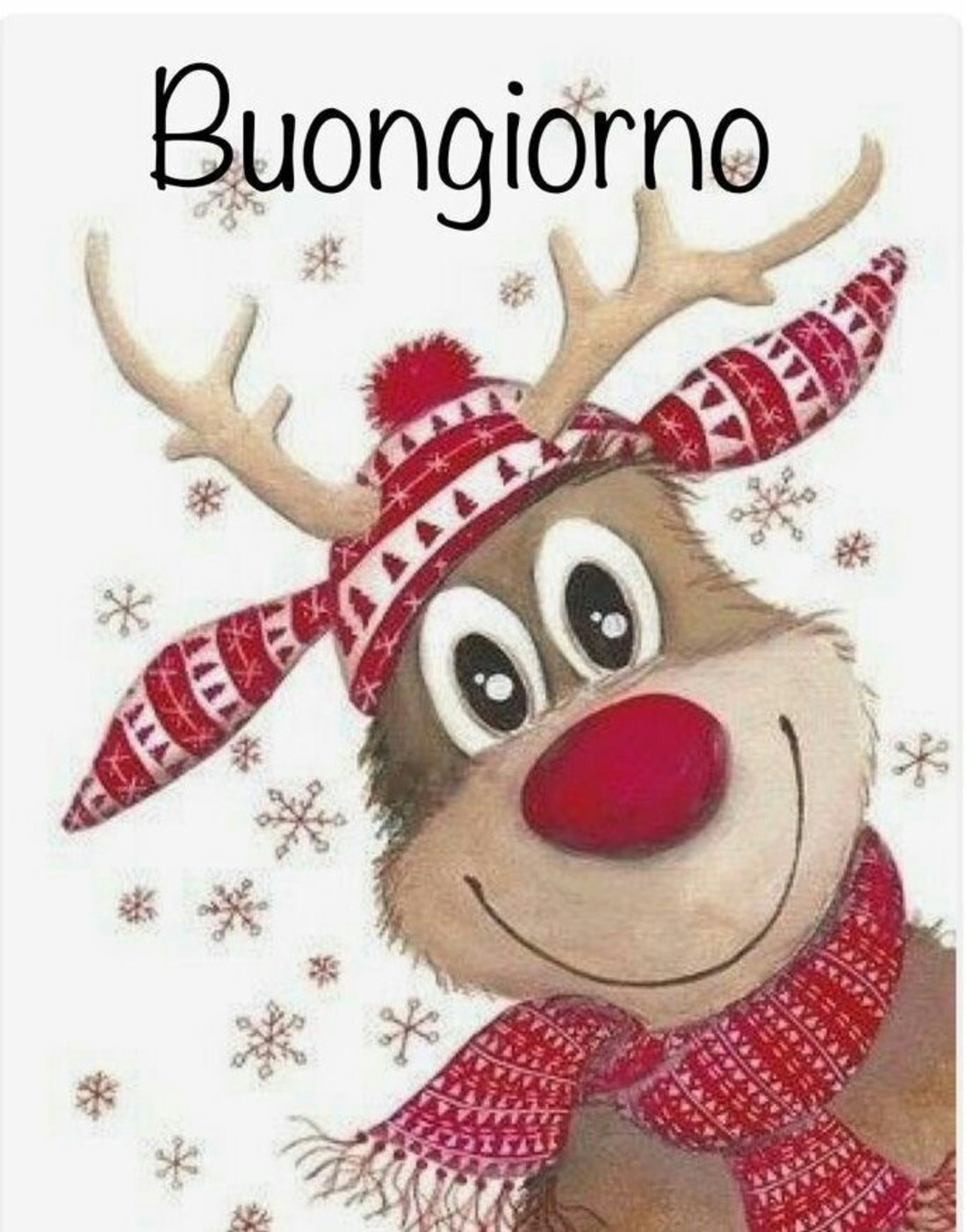 Immagini Buongiorno Natale renna