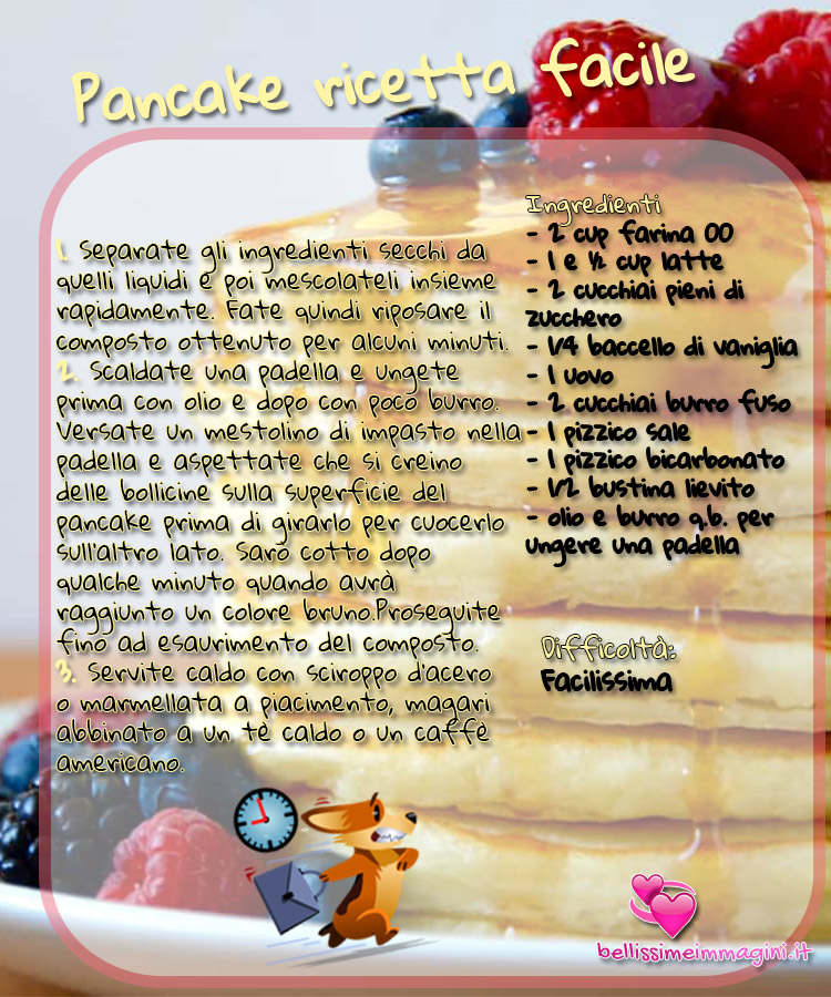 Pancake ricetta facile e veloce Pinterest da condividere