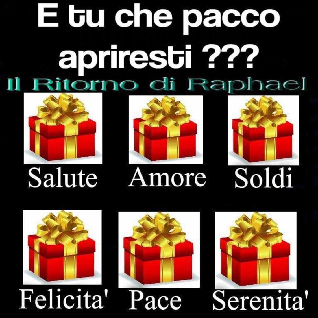 E tu che pacco apriresti quiz Facebook