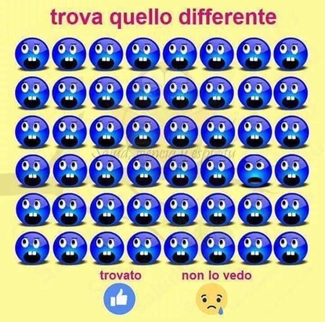 Trova quello differente rompicapo per Gruppi facebook