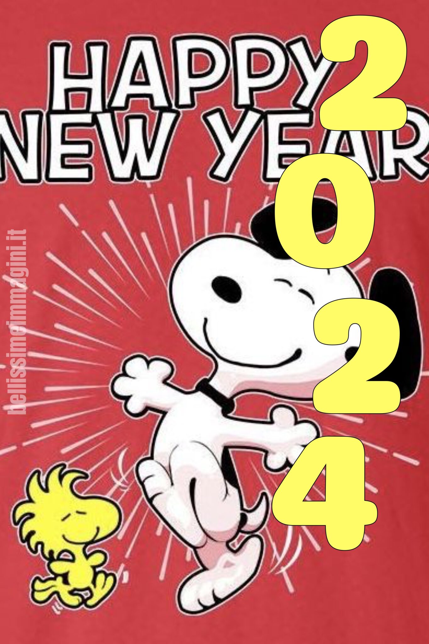 Happy New Year 2024 Snoopy BellissimeImmagini.it