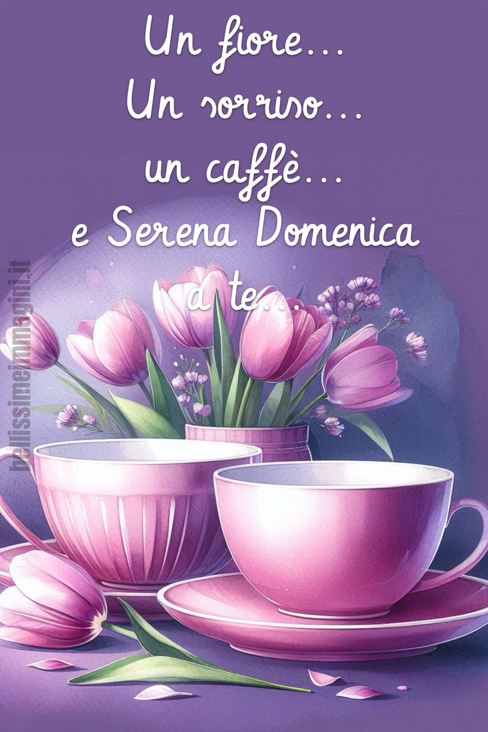 Un fiore... Un sorriso... Un caffè... e Serena Domenica per te!